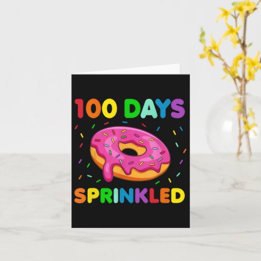 Carte 100 Jours D'École Parsemés De Plaisirs (Fleur jaune)