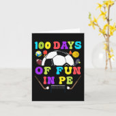 Carte 100 Jours D'École PE Enseignant Gym Coach Phys Ed (Fleur jaune)