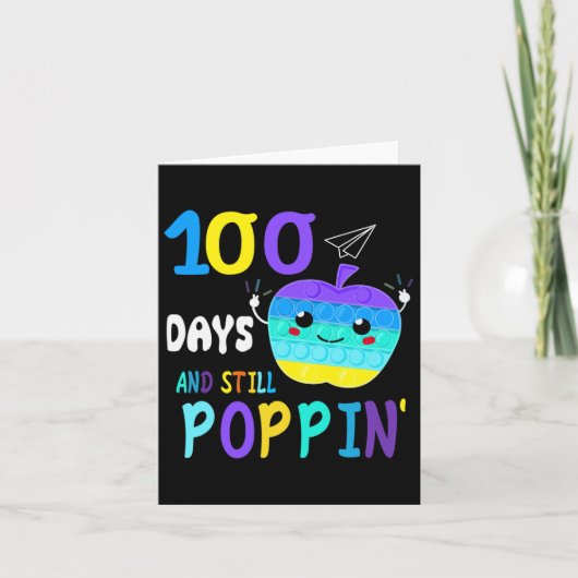 Carte 100 Jours D'École Pour Fidget Popit Amateurs Garço (Devant)