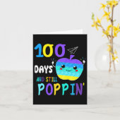 Carte 100 Jours D'École Pour Fidget Popit Amateurs Garço (Fleur jaune)