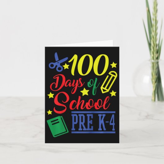 Carte 100 Jours D'École Pré-k 4 (Devant)