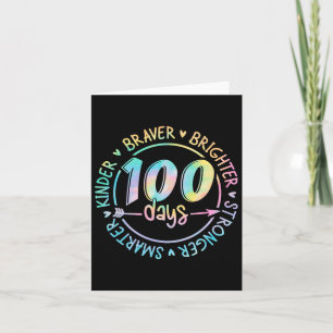 Carte 100 Jours D'École Smarter Kinder Plus Fort Brighte