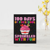 Carte 100 Jours D'Enfants D'Âge Préscolaire Parsemés De  (Fleur jaune)