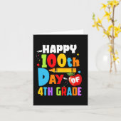 Carte 100 Jours D'Enseignant À L'École 100E Jour De 4E A (Fleur jaune)