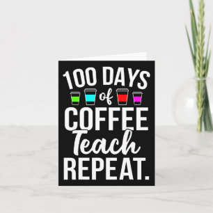 Carte 100 Jours D'Enseignants D'Amoureux Du Café À L'Éco