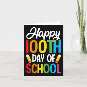Carte 100 Jours D'Enseignants Scolaires Enfants Filles G