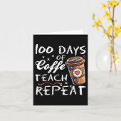 Carte 100 Jours D'Enseignement Du Café Répéter L'École D (Fleur jaune)
