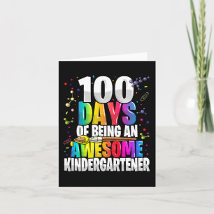 Carte 100 jours d'être un superbe jardin d'enfants 100e