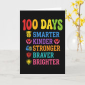 Carte 100 Jours École Plus Intelligente Plus Courageuse (Fleur jaune)