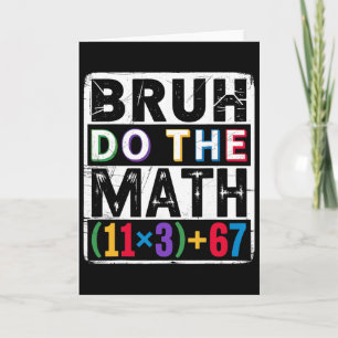 Carte 100 Jours Équation Mathématique Scolaire Bruh Fais