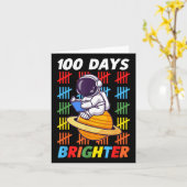 Carte 100 Jours Plus Brighter Astronaut 100e Jour De (Fleur jaune)