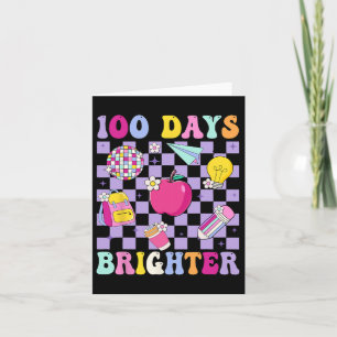 Carte 100 Jours Plus Brighter Rétro Disco 100e Jour De L