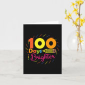 Carte 100 jours plus brillant - 100 jours de l'école ens (Fleur jaune)