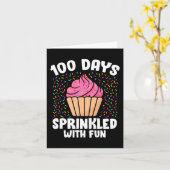Carte 100 Jours Saupoudrés De Cupcake Fun 100E Jour De S (Fleur jaune)