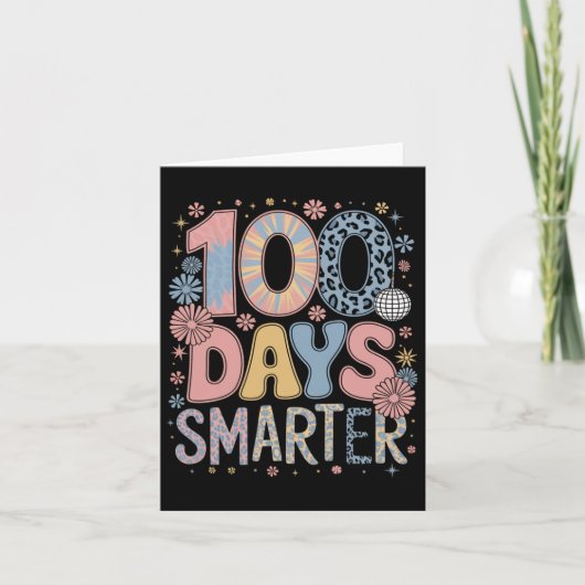 Carte 100 Jours Smarter Joyeux 100E Jour D'École Enfants (Devant)