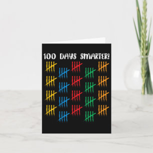 Carte 100 Jours Smarter mignon élèves garçons filles 100