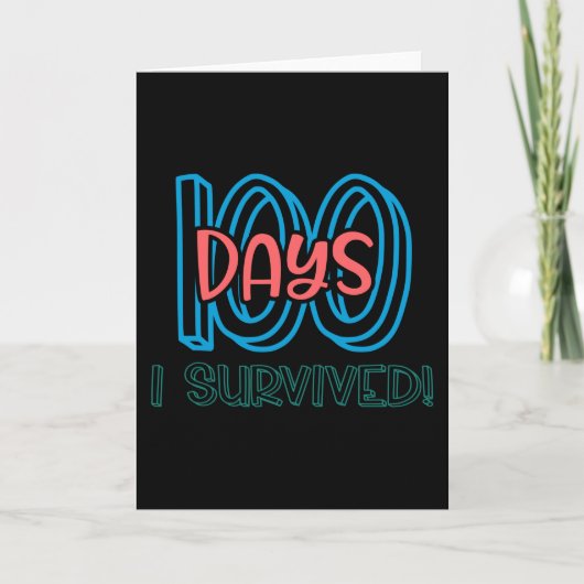 Carte 100 jours survécus (Devant)