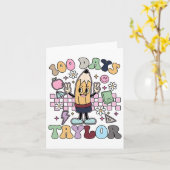Carte 100 Jours Taylor Enseignant Pour Enfants 100e Jour (Fleur jaune)