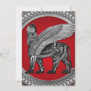 Carte [100] Lion ailé assyrien : Or et Lamassu noir