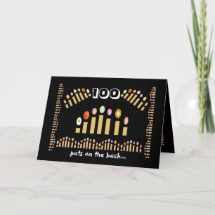 Carte 100 tapotements sur le dos - joyeux 100th