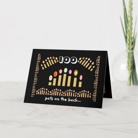 Carte 100 tapotements sur le dos - joyeux 100th (Devant)