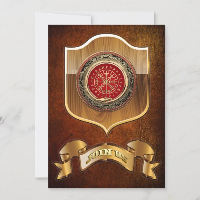 Carte [100] Vegvisir - Viking Gold Magic Runic Compass (Devant)