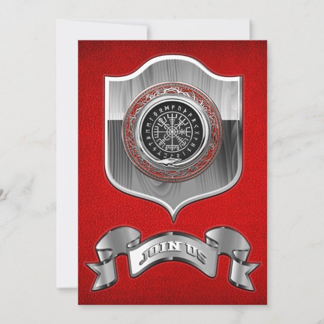 Carte [100] Vegvisir - Viking Silver Magic Runic Compass (Devant)