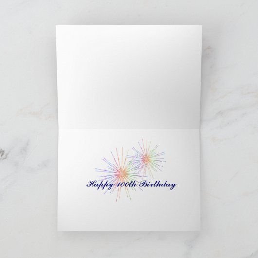 Carte 100e anniversaire (Intérieur)