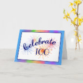 Carte 100e anniversaire (Fleur jaune)