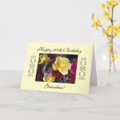 Carte 100e anniversaire (Fleur jaune)