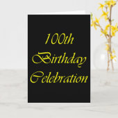 Carte 100e anniversaire (Fleur jaune)