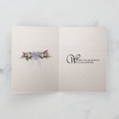 Carte 100e anniversaire avec fleurs de lys alstrom (Intérieur)