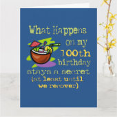 Carte 100e anniversaire cadeaux de fête. Ce qui se passe (Fleur jaune)