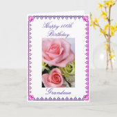 Carte 100e anniversaire de grand-mère (Fleur jaune)