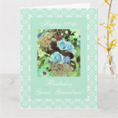 Carte 100e anniversaire de la grand-mère (Fleur jaune)