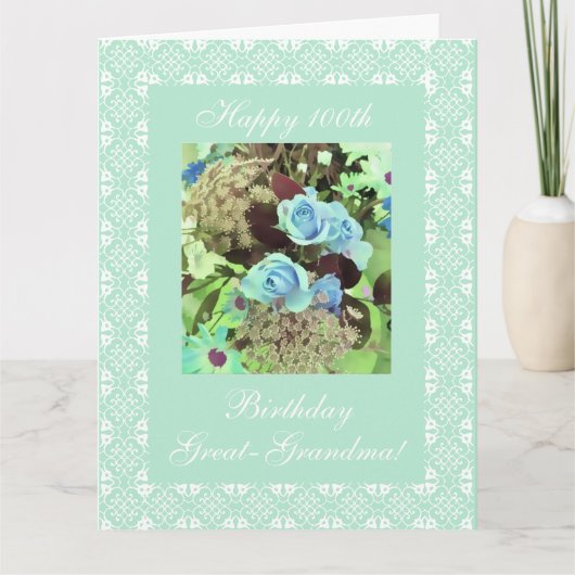 Carte 100e anniversaire de la grand-mère (Devant)