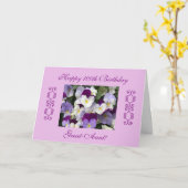 Carte 100e anniversaire de la grande-tante (Fleur jaune)