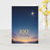 Carte 100e anniversaire d'une étoile (Fleur jaune)