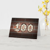 Carte 100e anniversaire éclairage marquee sur mur (Fleur jaune)