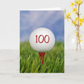 Carte 100e anniversaire Golf Ball (Fleur jaune)