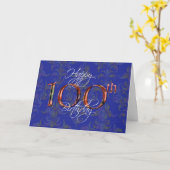 Carte 100e anniversaire heureux (Fleur jaune)