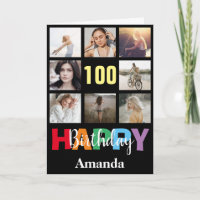 100e anniversaire heureux Collage photo moderne No