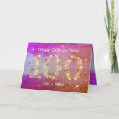 Carte 100e anniversaire - Nombre d'étoiles - âge pourpre (Devant)