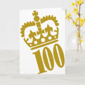 Carte 100e anniversaire - Numéro - Cent (Fleur jaune)