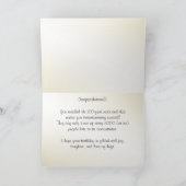 Carte 100e anniversaire Numéro Motif Or et blanc (Intérieur)