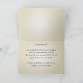 Carte 100e anniversaire Numéro Motif Or et noir (Intérieur)