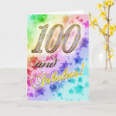 Carte 100e anniversaire pour quelqu'un Fabulous (Fleur jaune)