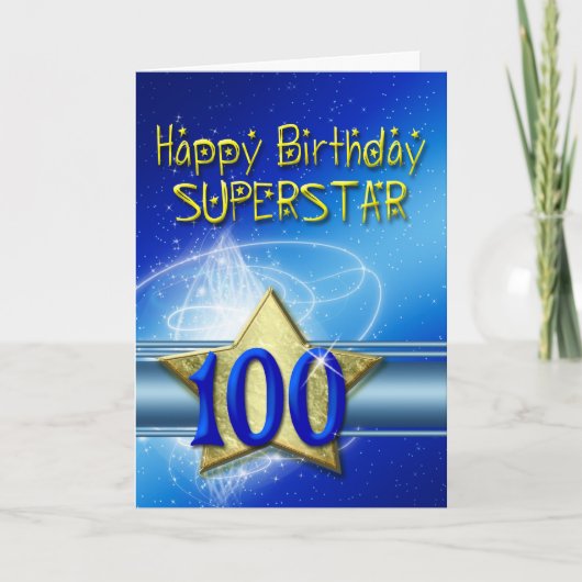 Carte 100e anniversaire pour Superstar (Devant)