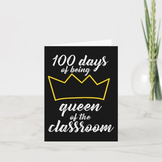 Carte 100e jour de conception scolaire pour les enseigna (Devant)