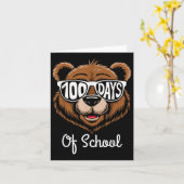 Carte 100e Jour De Cool D'École Ours 100 Jours Plus Inte (Fleur jaune)